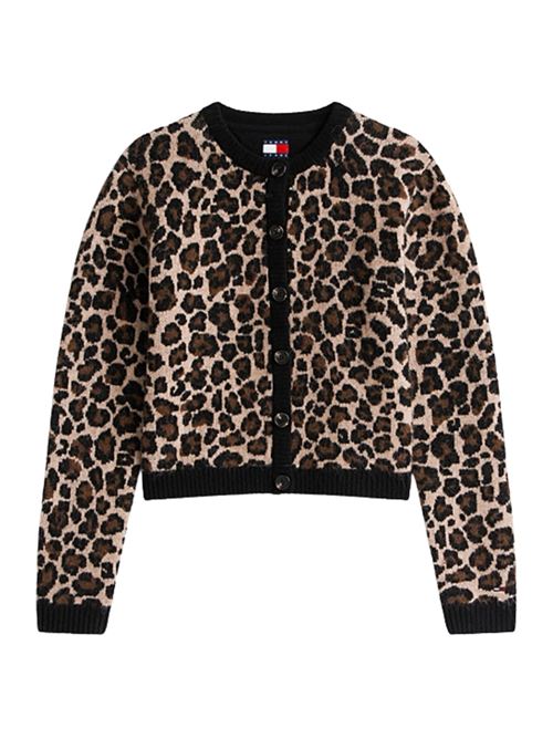 Cardigan leopardato in misto lana Tommy Jeans | DW0DW219680HD